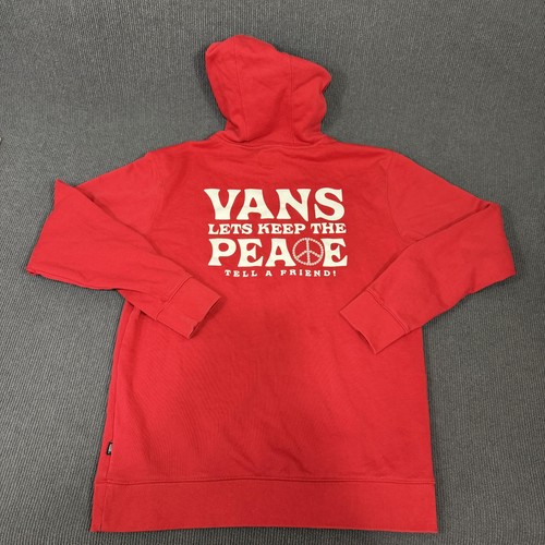 Vans hoodie mens medium red - mens,