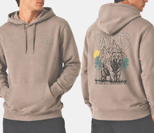 Vans men hoodie size - men's, taupe